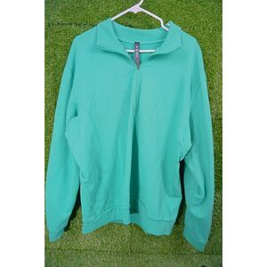 LULULEMON Green French Terry Oversized Half-Zip Pullover - Women's Size L